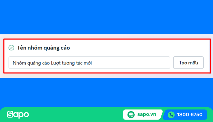 đặt tên nhóm quảng cáo Facebook