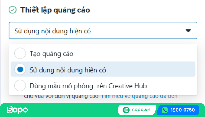 sử dụng nội dung hiện có