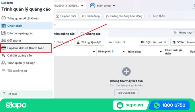 lập hoá đơn và thanh toán
