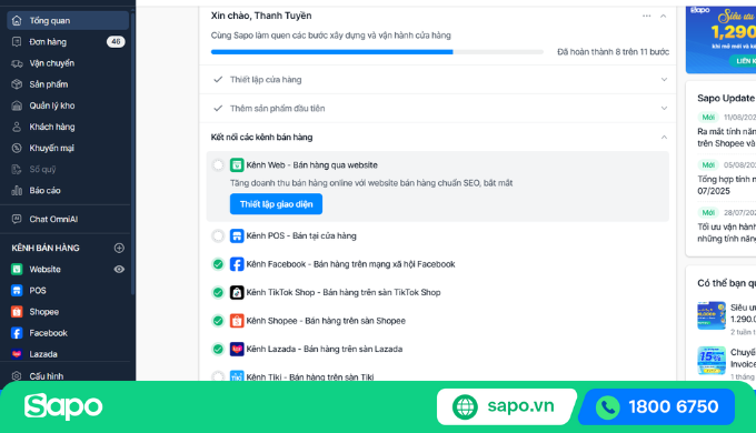 Phần mềm bán hàng hợp kênh Sapo