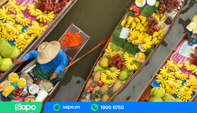 Buôn bán hoa quả online nhớ về chợ nổi Cái Răng lấy sỉ trái cây