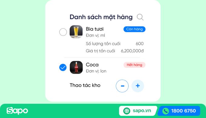 quản lý tồn kho theo thời gian thực