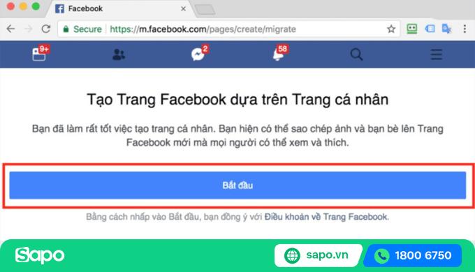 Cách chuyển Facebook cá nhân thành Fanpage