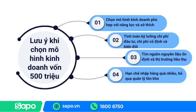 Lưu ý khi kinh doanh với vốn 500 triệu