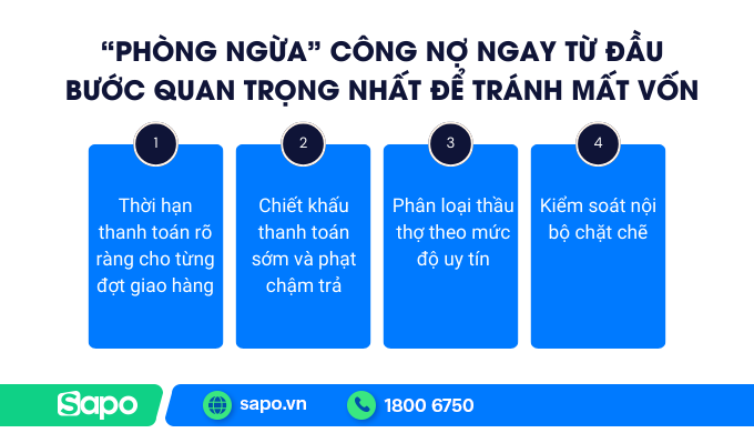 Phòng ngừa nợ xấu công nợ thầu