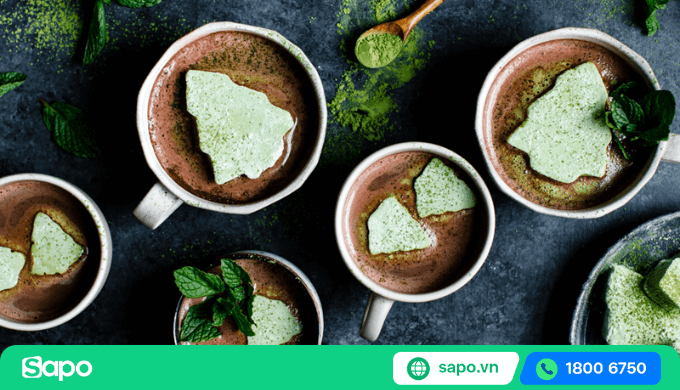 Cacao matcha bạc hà