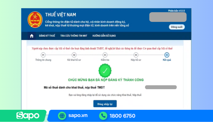 Nhận MST đăng ký kinh doanh trên sàn TMĐT, nền tảng số