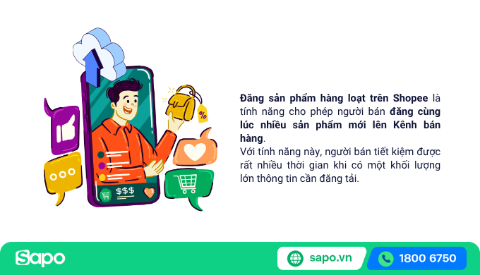 đăng sản phẩm hàng lọat trên shopee là gì