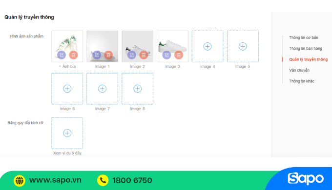 Thêm hình ảnh sản phẩm Shopee