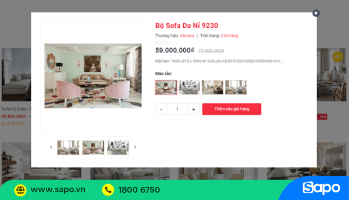 Tính năng xem nhanh sản phẩm