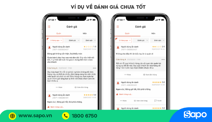 Đánh giá chưa tốt ShopeeFood