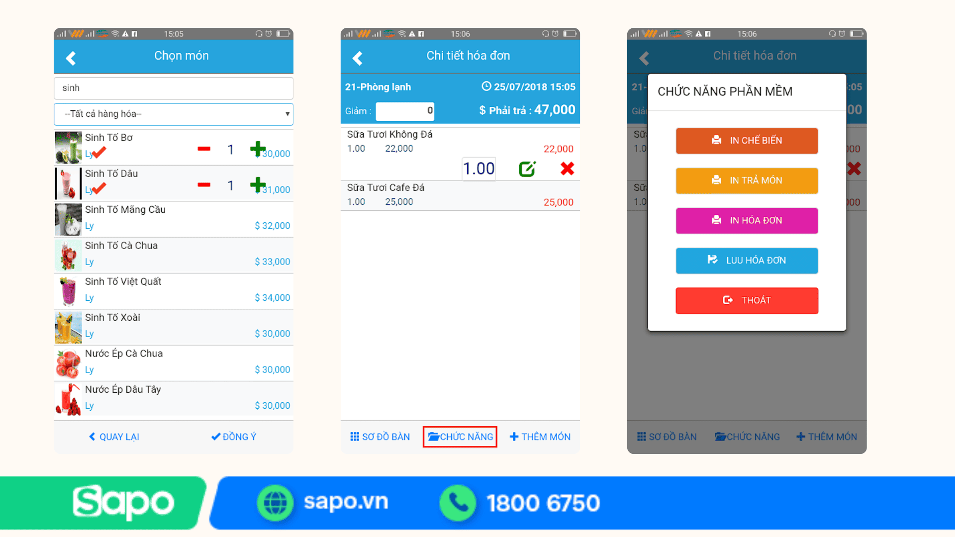 phần mềm quản lý quán cafe cho điện thoại dantrisoft