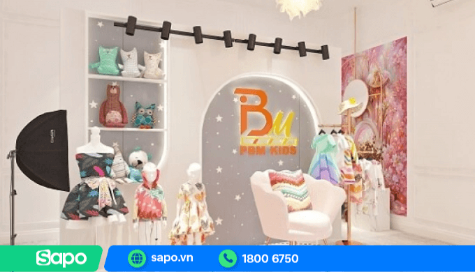 Cách decor góc livestream quần áo trẻ em