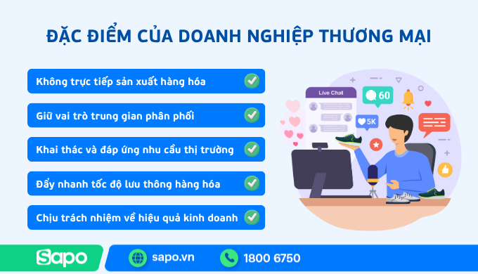 Đặc điểm của doanh nghiệp thương mại