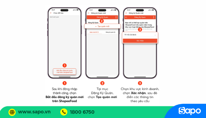 đăng ký quán mới trên shopeefood