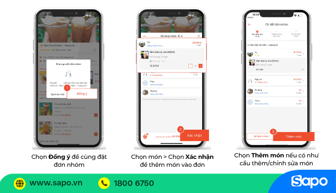 đặt đơn theo nhóm trên shopeefood
