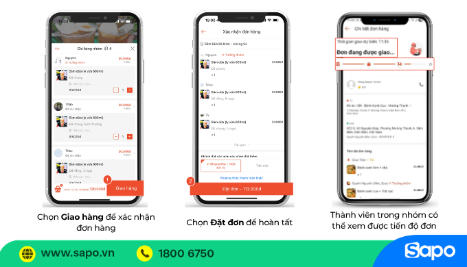 đặt đơn nhóm shopeefood