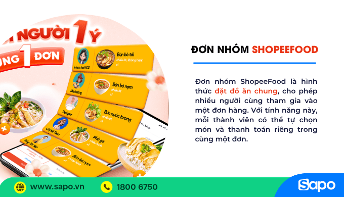 đơn nhóm shopee food là gì