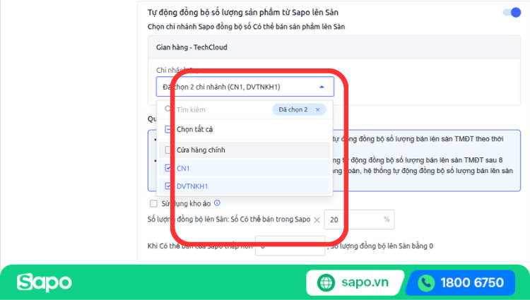 Đồng bộ một hoặc nhiều kho lên TikTok Shop