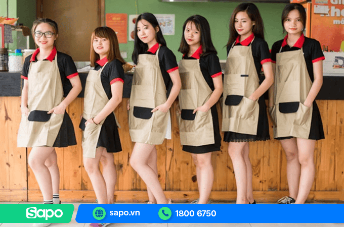 Mẫu đồng phục quán cafe sân vườn, ngoài trời