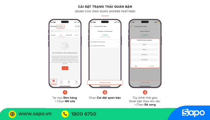 cách đóng quán trên shopeefood