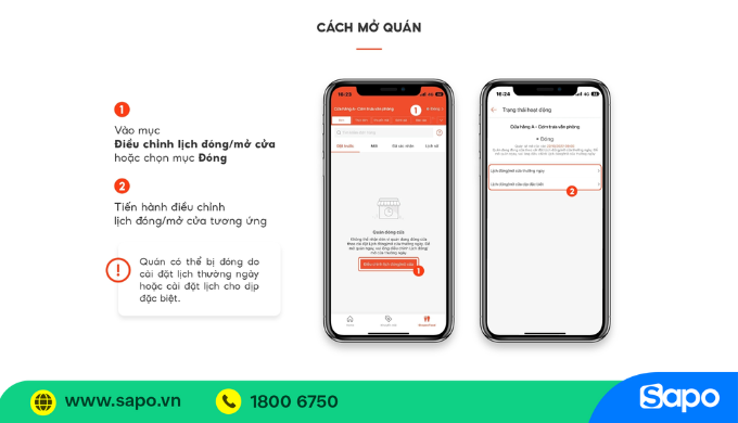 cách đóng quán trên shopeefood