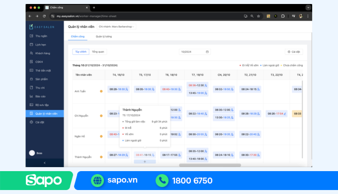 easysalon – phần mềm quản lý spa chuyên nghiệp