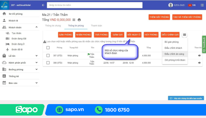 ezCloudhotel – Phần mềm chuyên sâu, phù hợp khách sạn mini