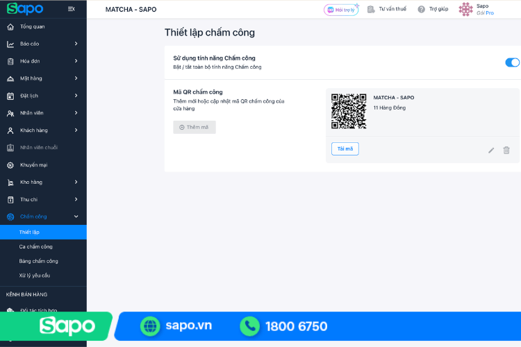 Chấm công bằng QR