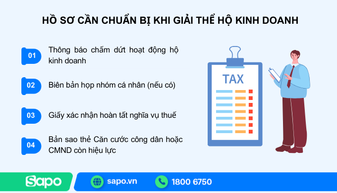 Hồ sơ cần chuẩn bị khi giải thể hộ kinh doanh cá thể