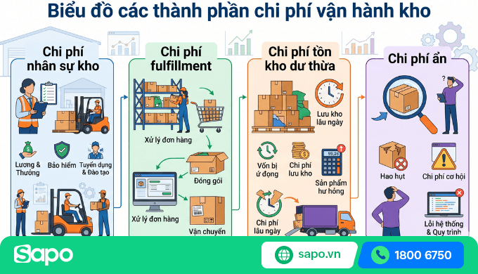 Các thành phần tác động chi phí kho
