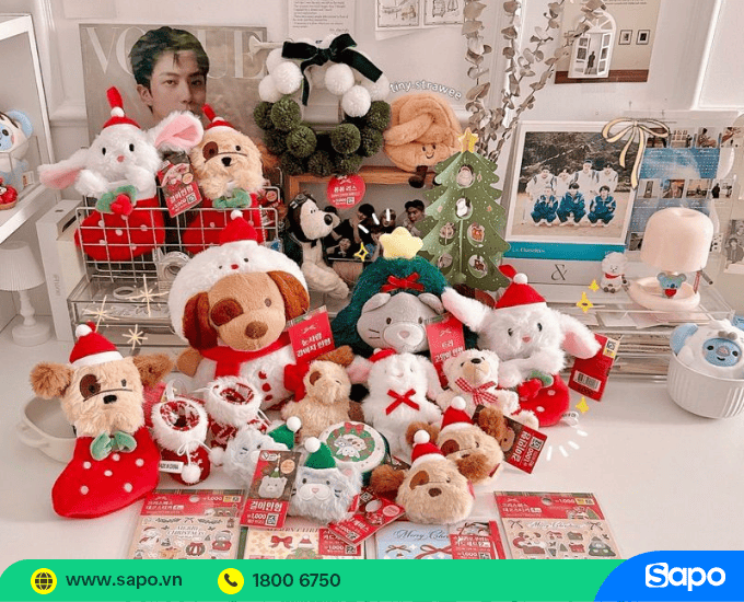 Gấu bông giáng sinh