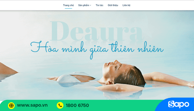 Thiết kế web đẹp mắt cho spa