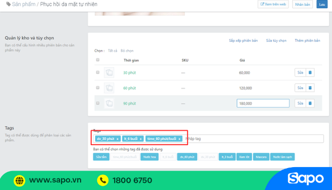 Tạo sản phẩm trên web tiện lợi