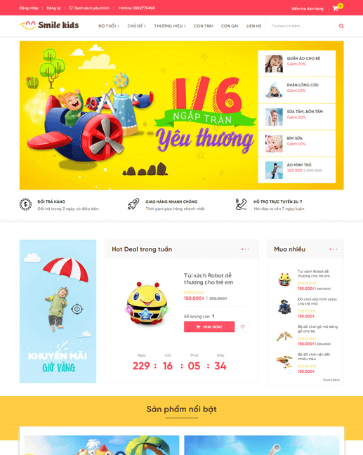 Giao diện website chuyển đổi tốt