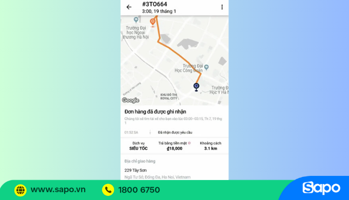 Theo dõi đơn hàng AhaMove