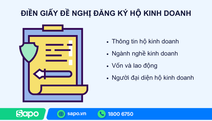 điền giấy đề nghị đăng ký hộ kinh doanh