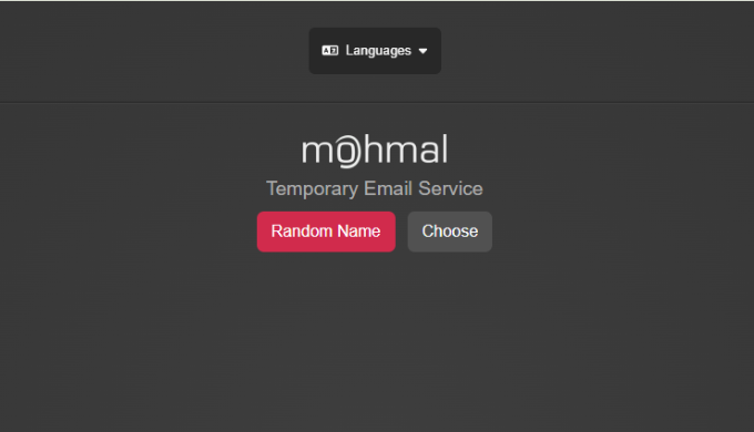 tạo mail ảo bằng Mohmal