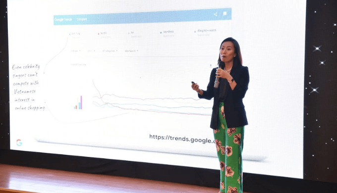 Bà Pearl Nguyễn chia sẻ trong hội thảo