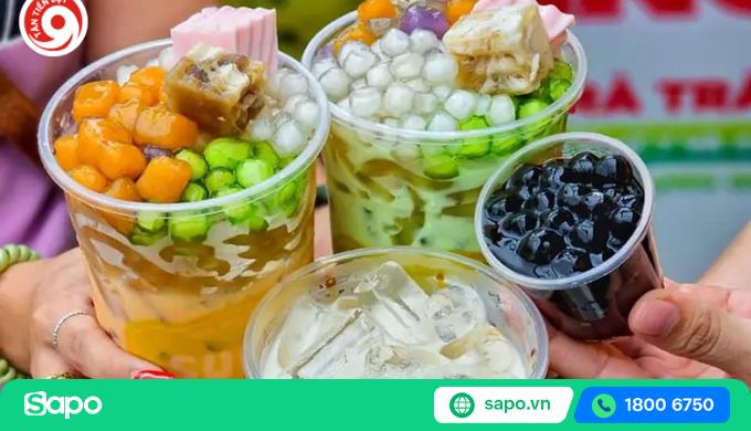 hình ảnh trà sữa full topping