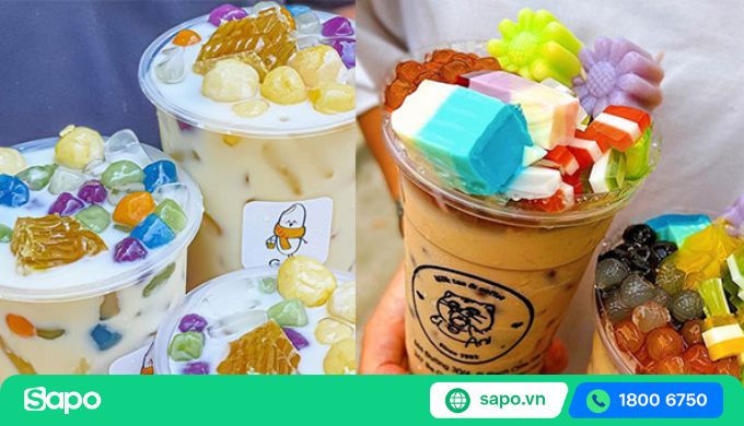 hình ảnh trà sữa full topping