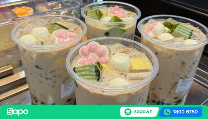 hình ảnh trà sữa full topping