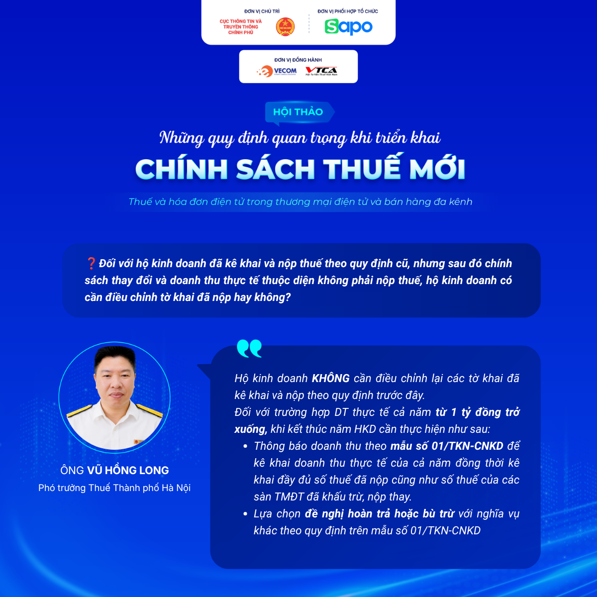HKD đã nộp tờ khai theo quy định cũ có cần sửa tờ khai không