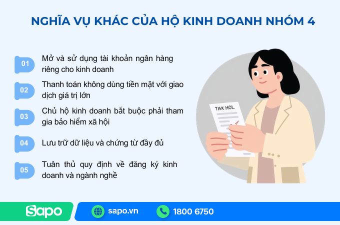 nghĩa vụ thuế hkd nhóm 4 cần lưu ý