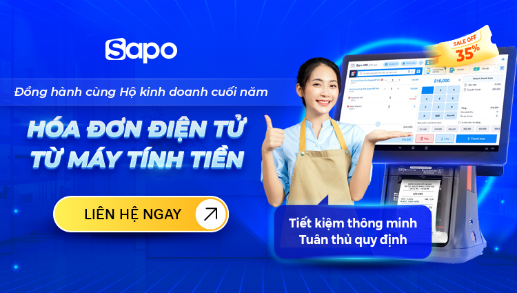 Giải pháp Hóa đơn điện tử từ máy tính tiền Sapo