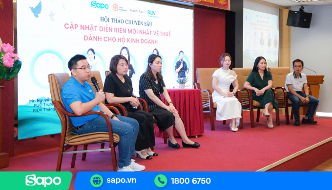 Ông Trịnh Tiến Bình - Giám đốc Trung tâm Kinh doanh Retail Hà Nội, Sapo - chia sẻ giải pháp công nghệ giúp hộ kinh doanh tuân thủ thuế thuận tiện hơn