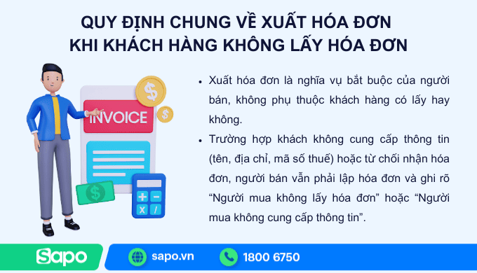 quy định xuất hoá đơn cho khách không lấy hoá đơn