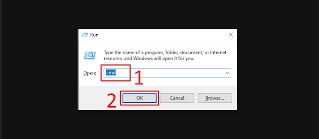 Dùng lệnh CMD