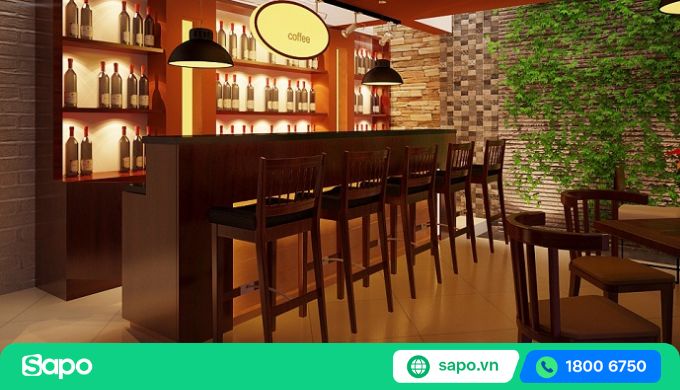 kích thước quầy bar nhà hàng