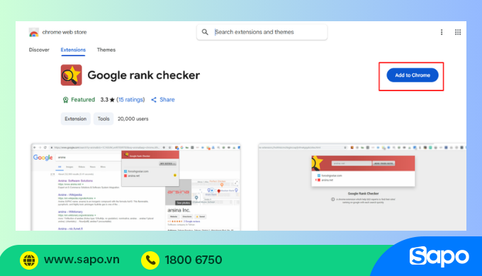 Cài đặt tiện ích Google Rank Checker trên Chrome